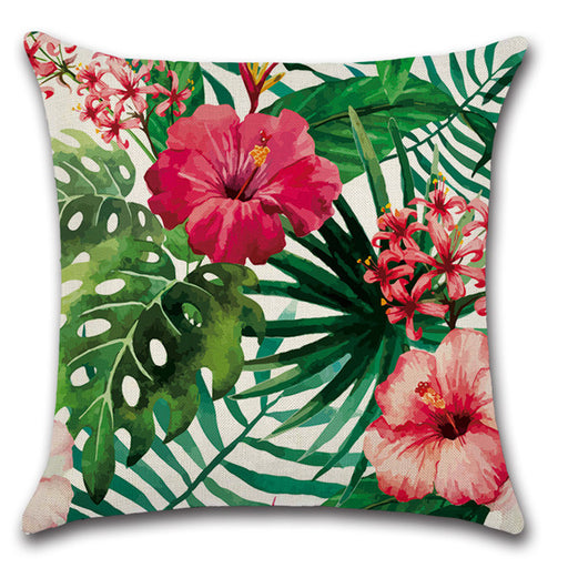 Funda para Cojín Flores Tropicales 45x45