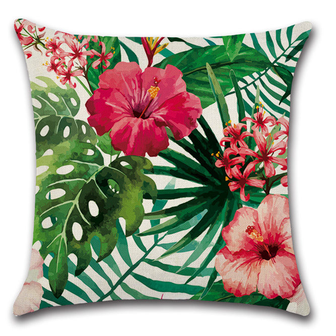 Funda para Cojín Flores Tropicales 45x45