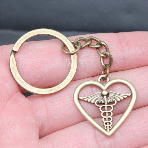 Llavero Caduceus Corazon