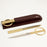 Set piel caf croco Abrecartas & Tijeras