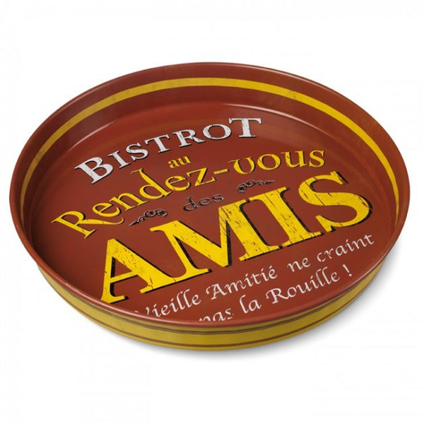 Round tray Bistro Amis