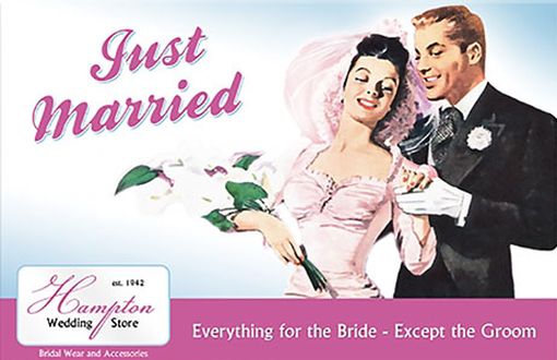 TARJETA 10 X 14 JUST MARRIED