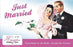 TARJETA 10 X 14 JUST MARRIED