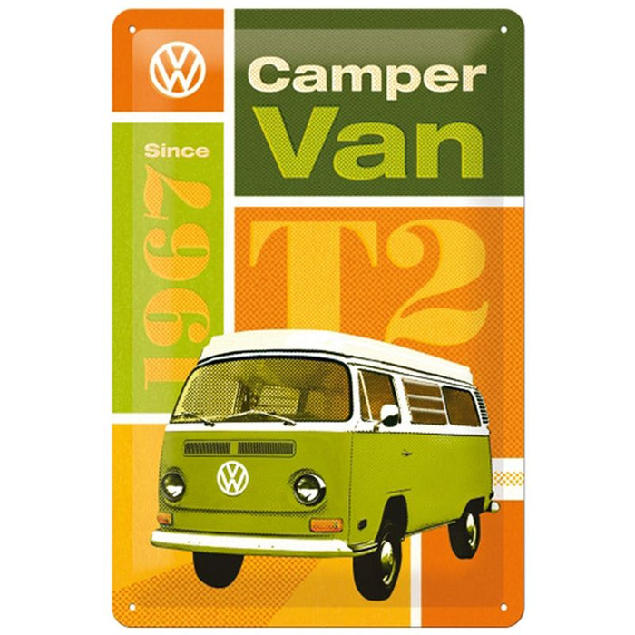 CARTEL 20X30 VW COMBI CAMPER VAN