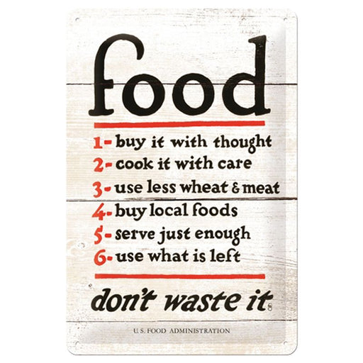 CARTEL 20 X 30 FOOD DON´T WASTE IT