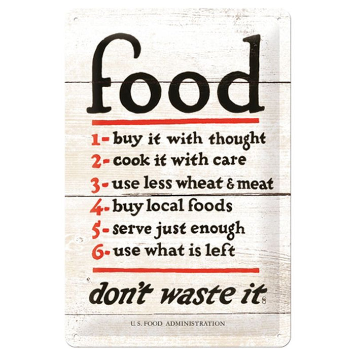 CARTEL 20 X 30 FOOD DON´T WASTE IT