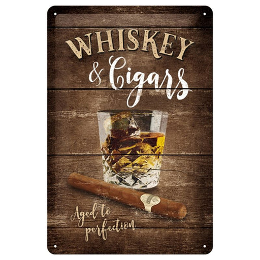 CARTEL 20X30 WHISKEY & CIGARS