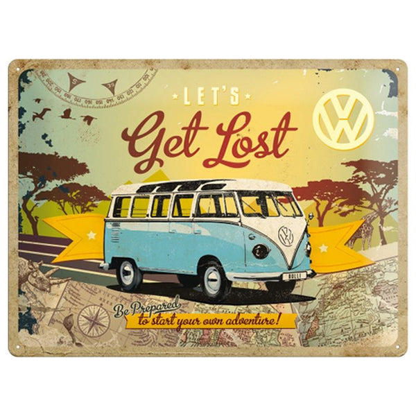 CARTEL 30X40 VW COMBI GET LOST