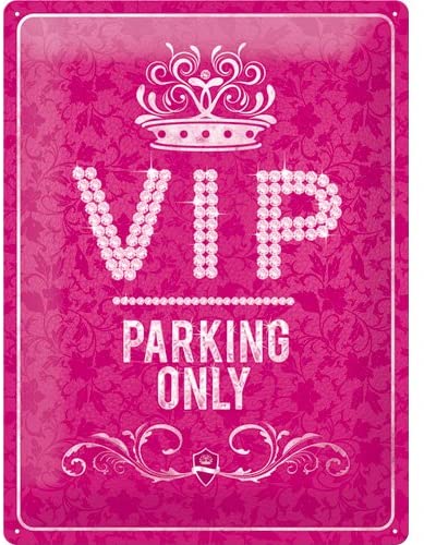 CARTEL 30X40 VIP PARKING ONLY ROSA