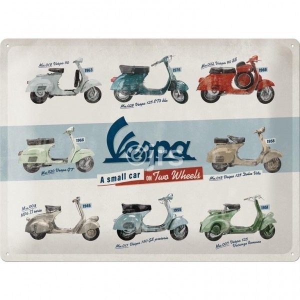 CARTEL 30X40 VESPA-MODEL CHART