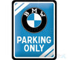 CARTEL 15X20 BMW PARKING ONLY BLUE
