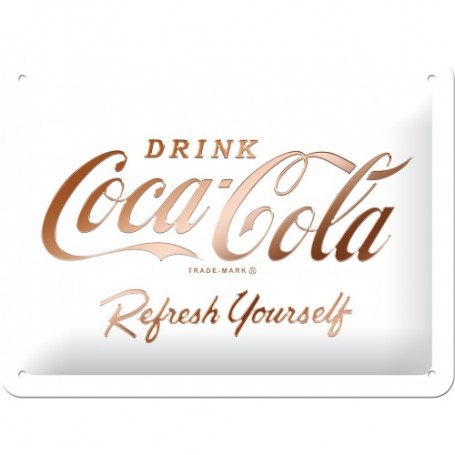 CARTEL 15X20 COCA COLA-LOGO WHITE