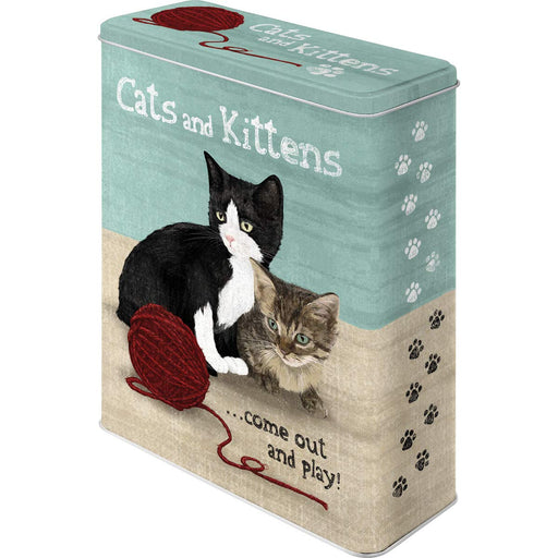 CAJA DE METAL XL CATS AND KITTENS