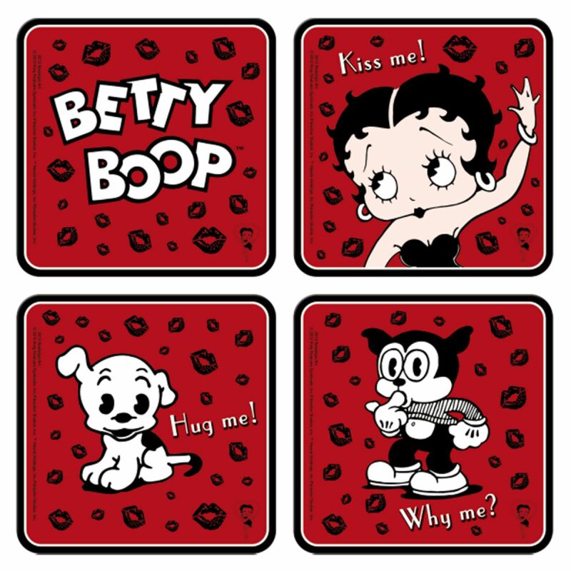 PORTAVASOS SET 4 BETTY BOOP KISS ME!
