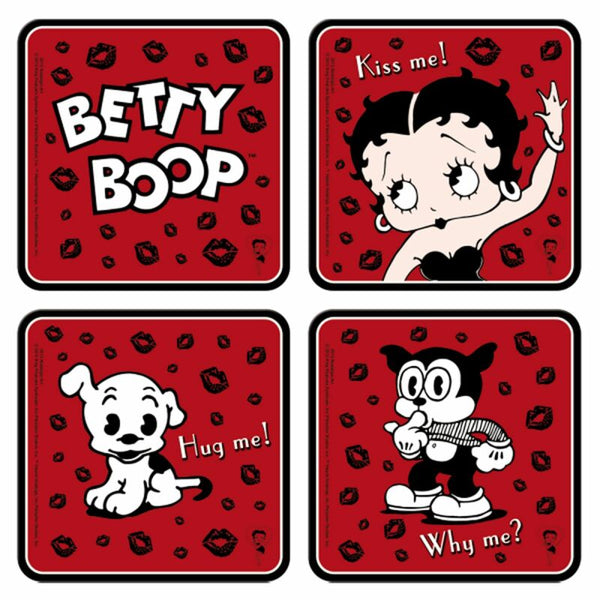PORTAVASOS SET 4 BETTY BOOP KISS ME!