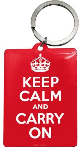 LLAVERO RECTANGULAR KEEP CALM AND CARRY ON