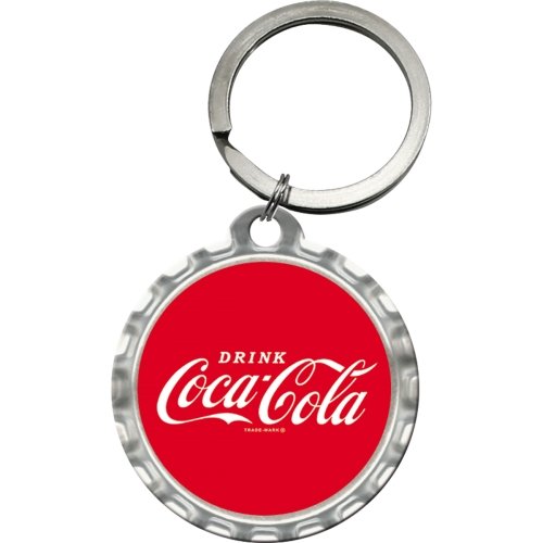 LLAVERO REDONDO COCA-COLO LOGO RED