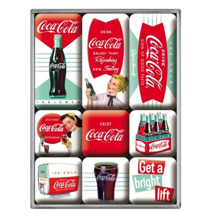 JUEGO 9 IMANES COCA COLA SIX PACK