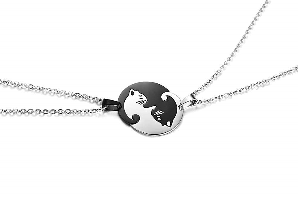 COLLAR DOBLE YING YANG GATOS