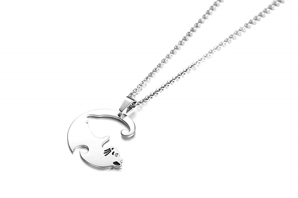 COLLAR DOBLE YING YANG GATOS