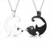 COLLAR DOBLE YING YANG GATOS