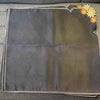 MANTEL CUADRADO NEGRO CON FLOR 45X45