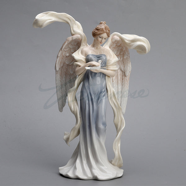 Estatuilla Angel With Resting Dove