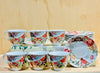 Jgo 6 Tazas C/ Platos Petirrojo