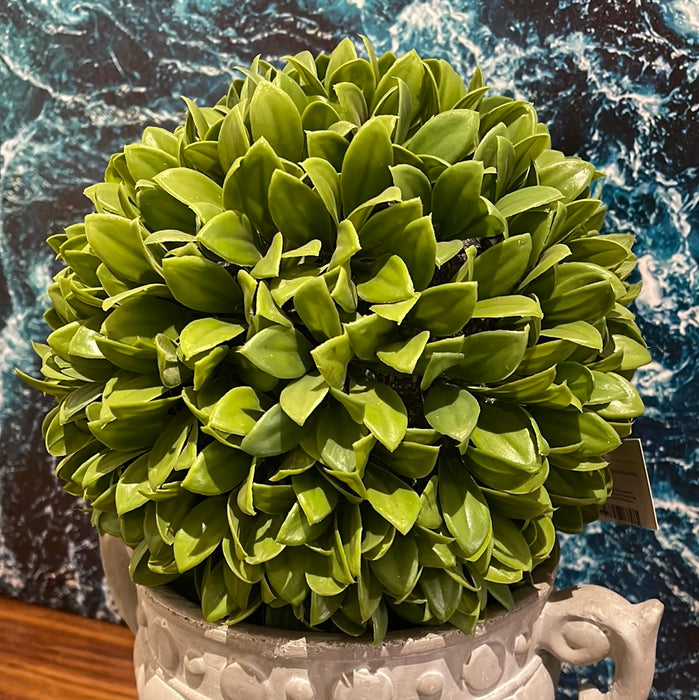Bola Decorativa de Follaje Verde Tipo Laurel 23cm