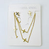 Juego Collar y Aretes Cruces